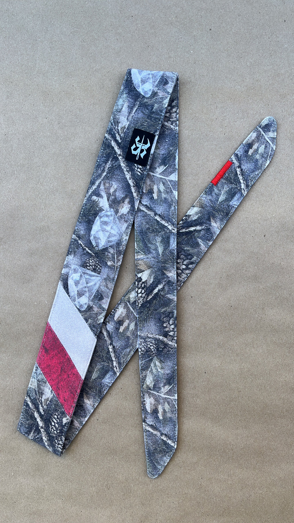 1 OF 1 “red stripe” Diamond Camo Headband